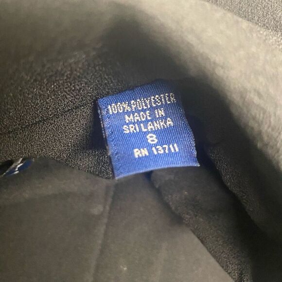 KAREN SCOTT Women’s Lined Jacket Blazer Black Size 8  Pointed Collar Vintage - Picture 6 of 9